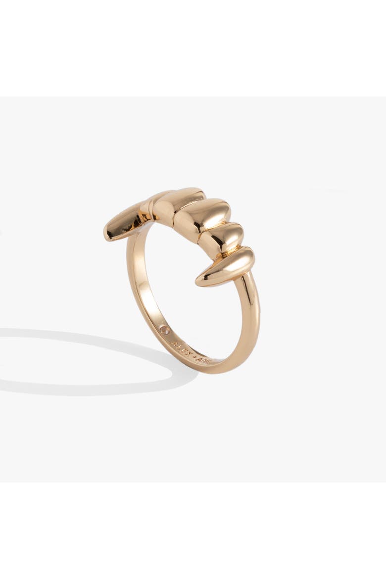 Vampire Teeth Fangs Ring, Alternate, color, Gold