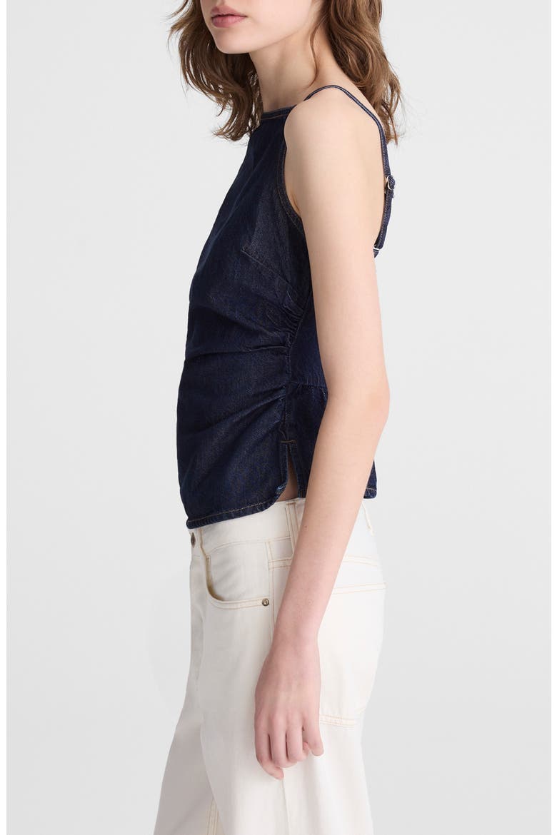 Sharona Ruched Denim Camisole, Alternate, color, RINSE WASH