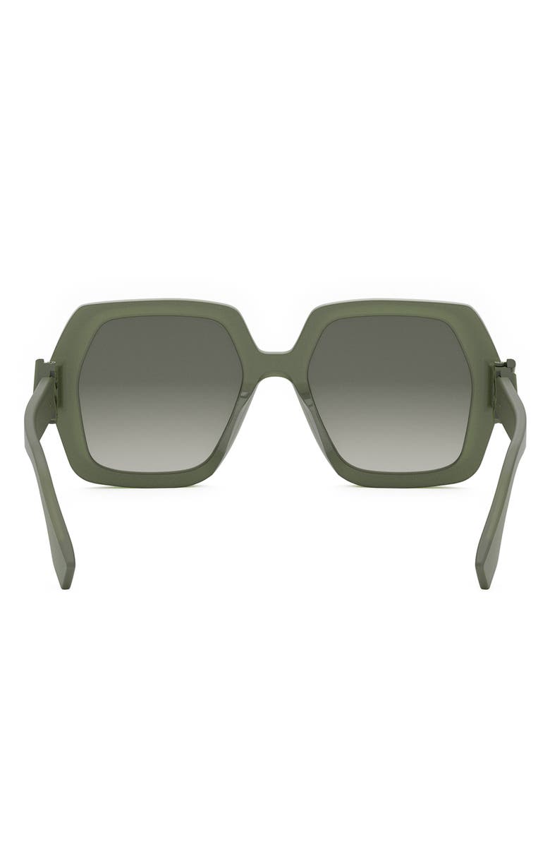 Fendi 'Fendi Diamonds 51mm Square Sunglasses, Alternate, color, Shiny Light Green / Green