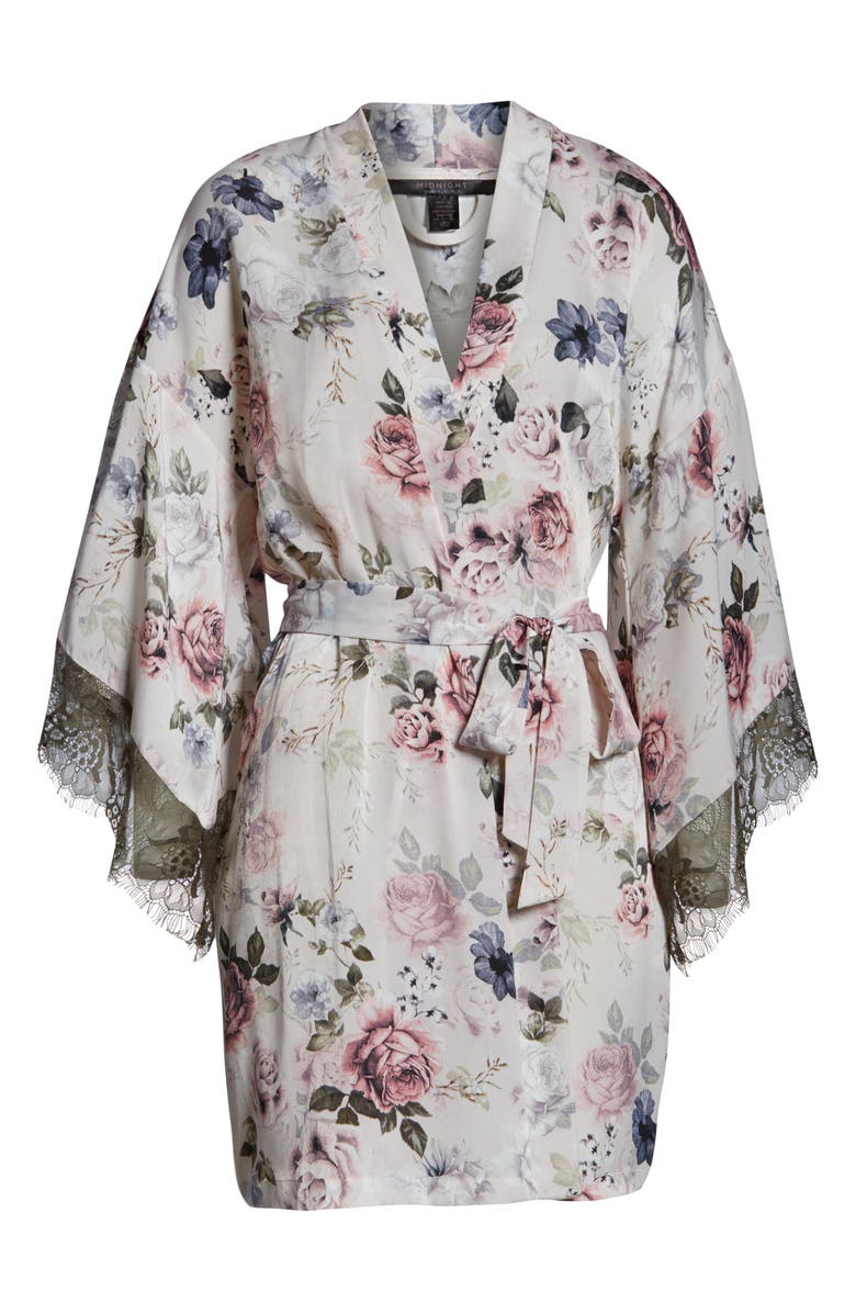 Midnight Bakery Satin Kimono Wrap, Alternate, color, 