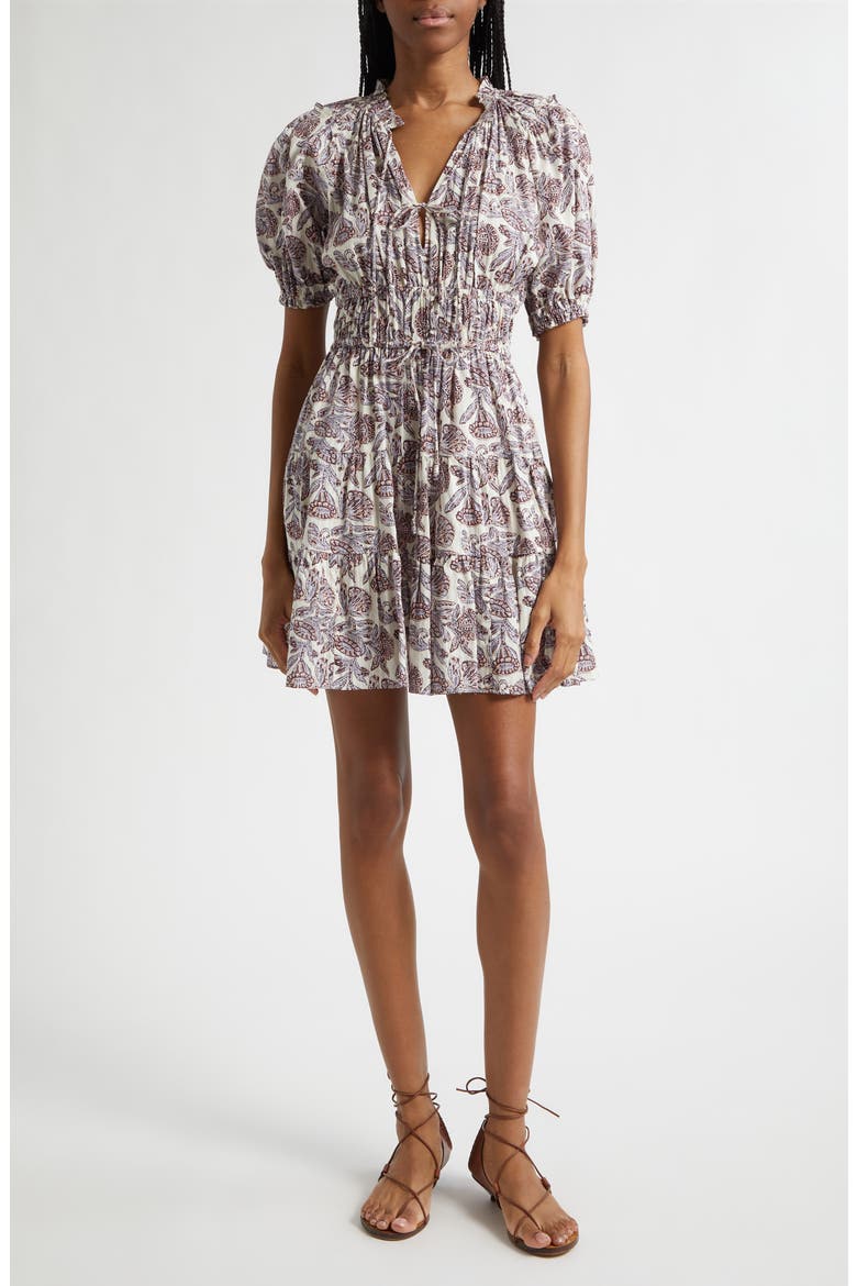 Soffia Print Tiered Dress, Main, color, MEADOW