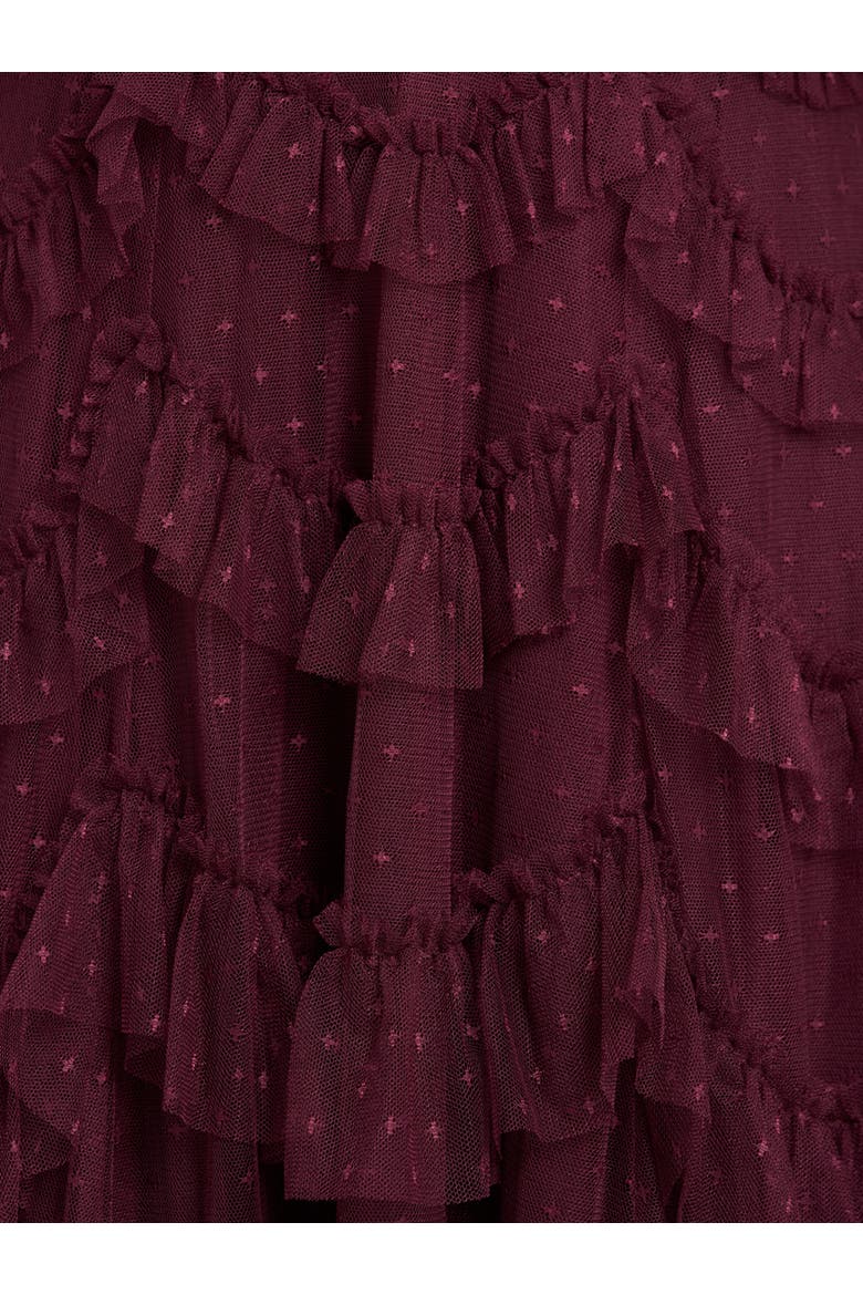 Aviana Off-Shoulder Gown, Alternate, color, Claret
