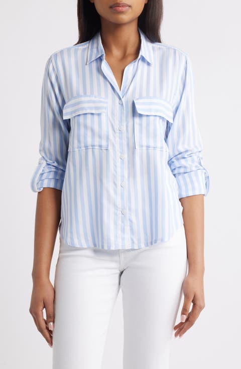 Fallon Crop Button-Up Shirt