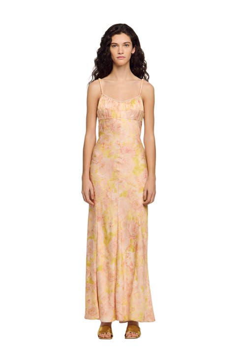 Flower print maxi dress