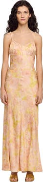 SANDRO Flower print maxi dress