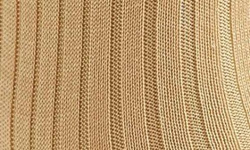 Pantherella Cotton Blend Mid Calf Dress Socks In Light Khaki 08