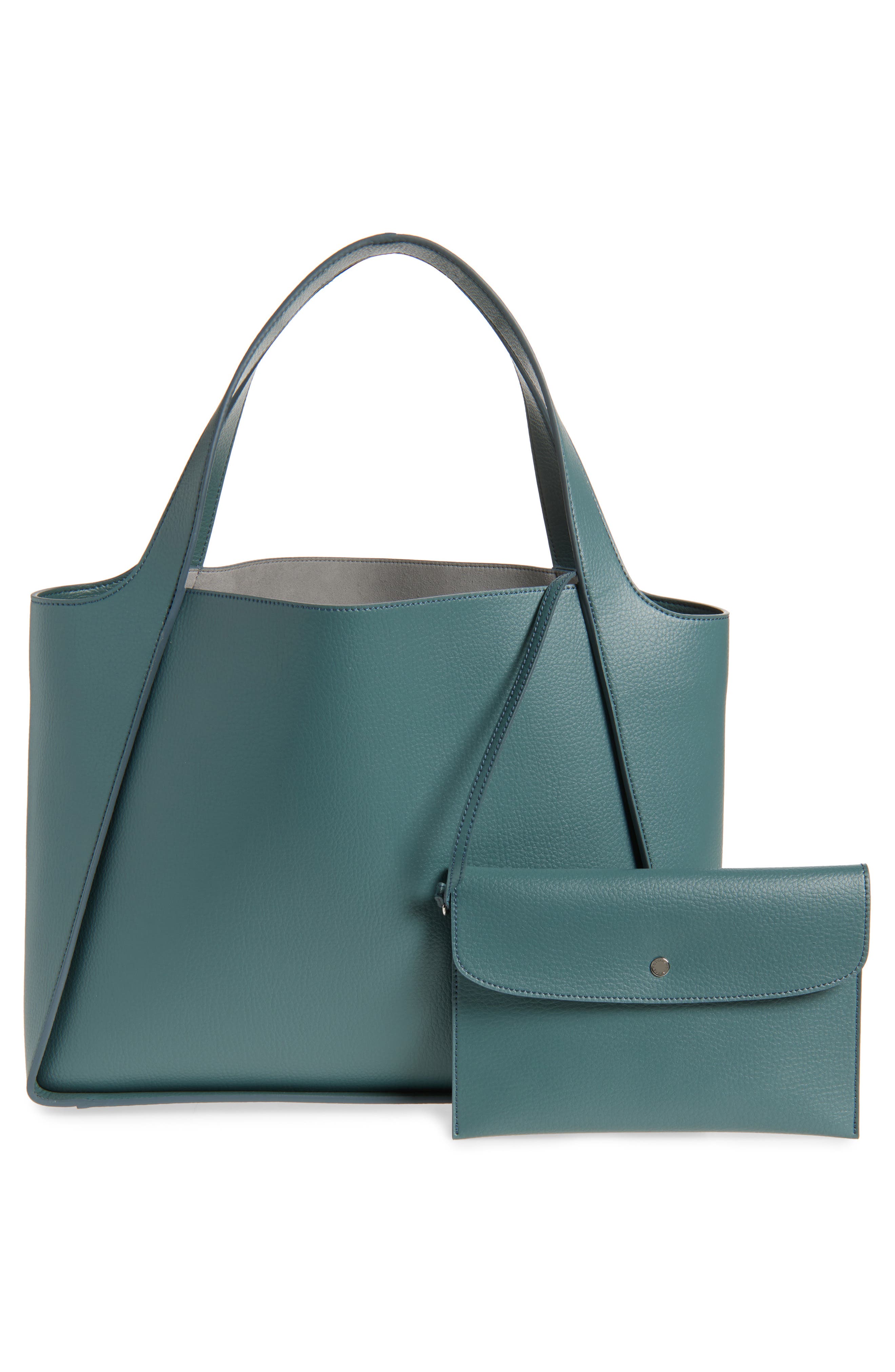 Stella McCartney Perforated Logo Faux Grainy Leather Tote, Alternate, color, 