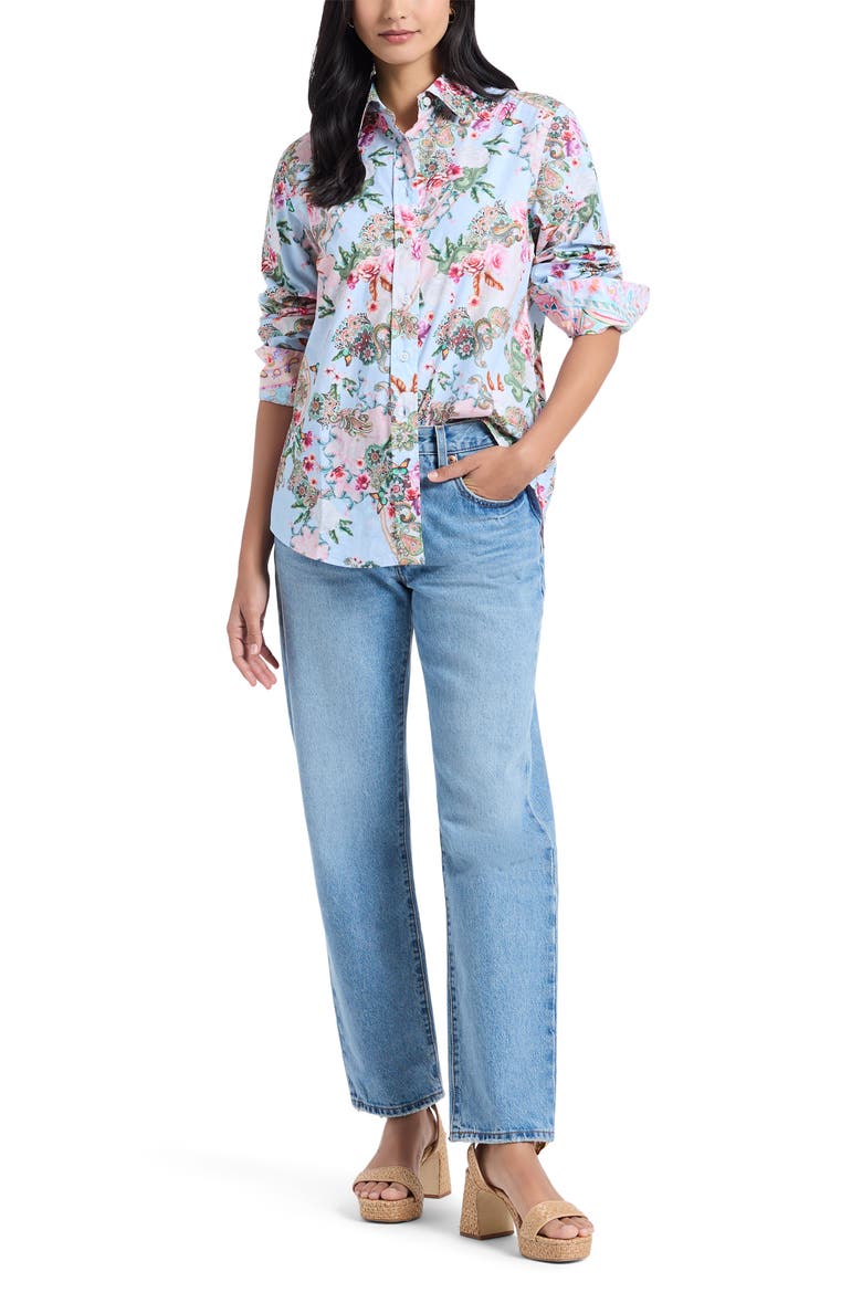 Carrie Long Sleeve Woven Shirt, Alternate, color, MULTI