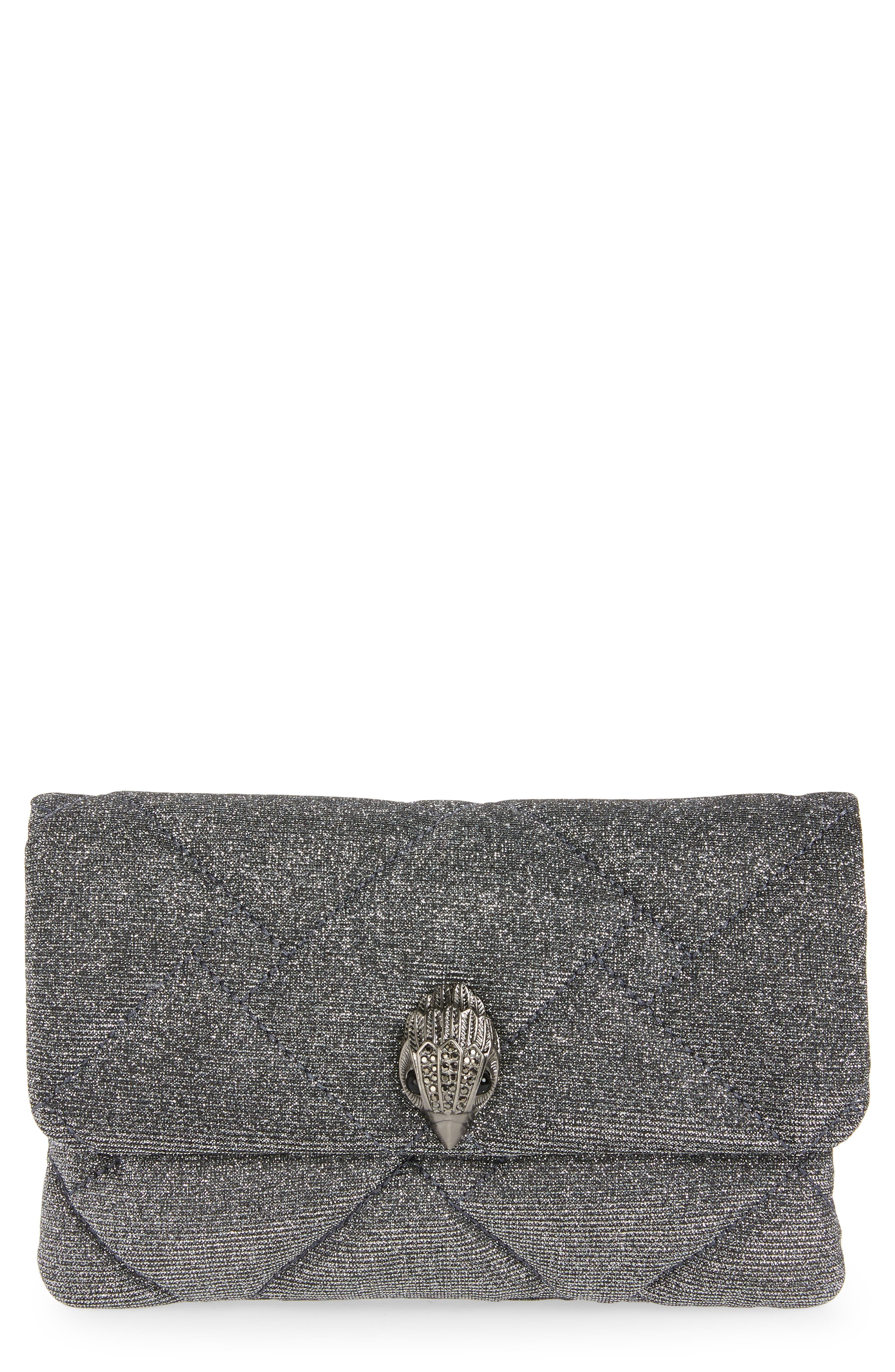 Kensington Quilted Crossbody Bag, Main, color, SILVER