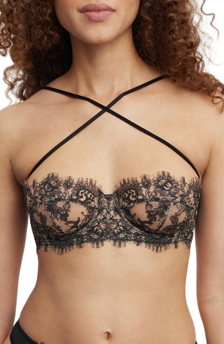 Skarlett Blue Entice Strapless Multi-way Underwire Bra, Alternate, color, Black/Nylon