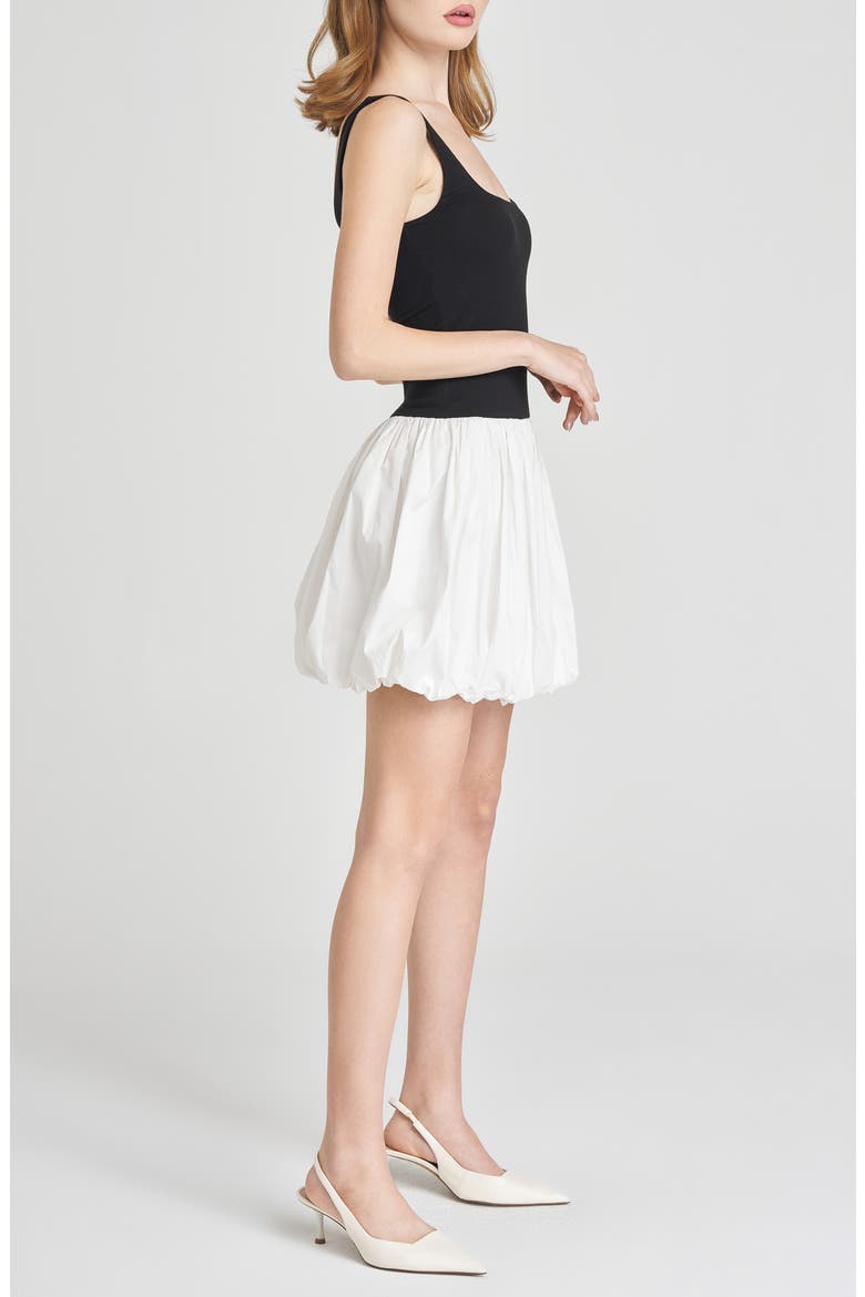 x Styled by COCO! Lilah Bubble Hem Minidress, Alternate, color, BLACK IVORY