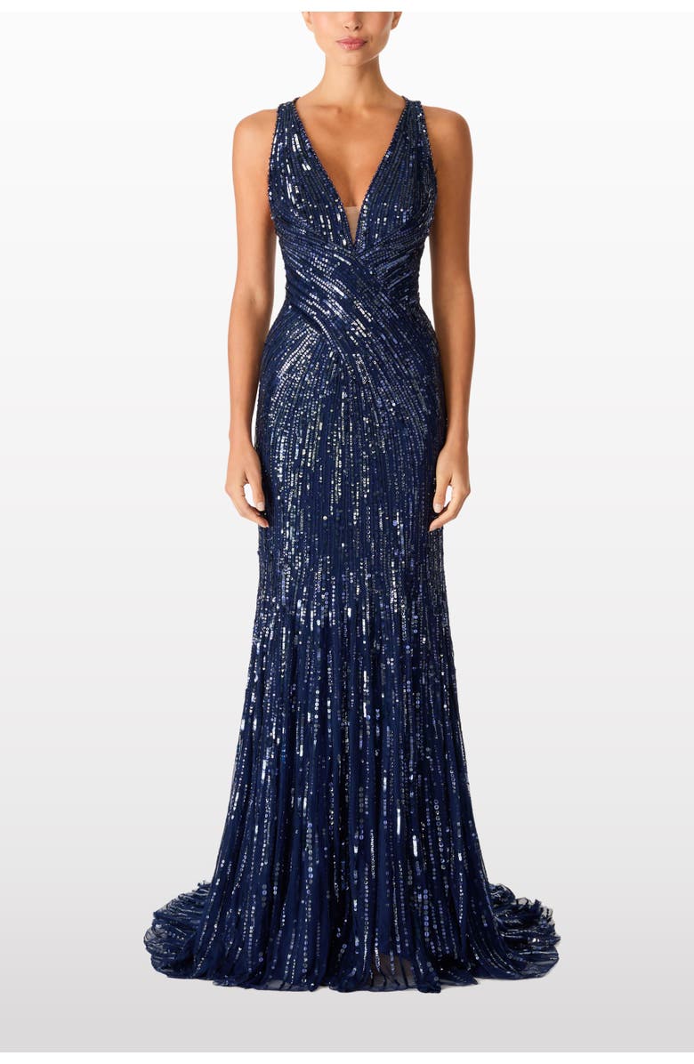 Jenny Packham Luxor Dress, Alternate, color, Sea Dragon