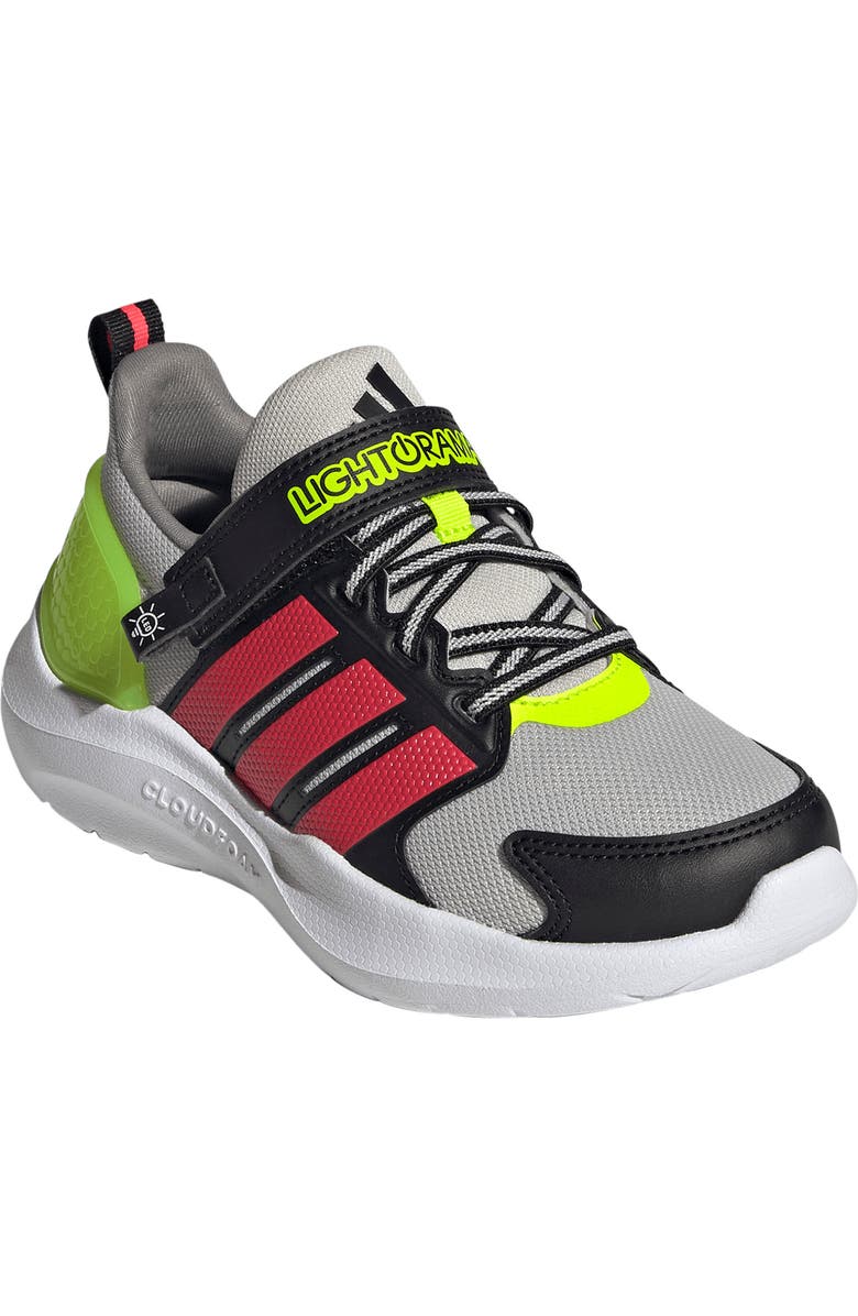 adidas Kids' Lightorama Sneaker, Main, color, Grey/ Red/ Lemon