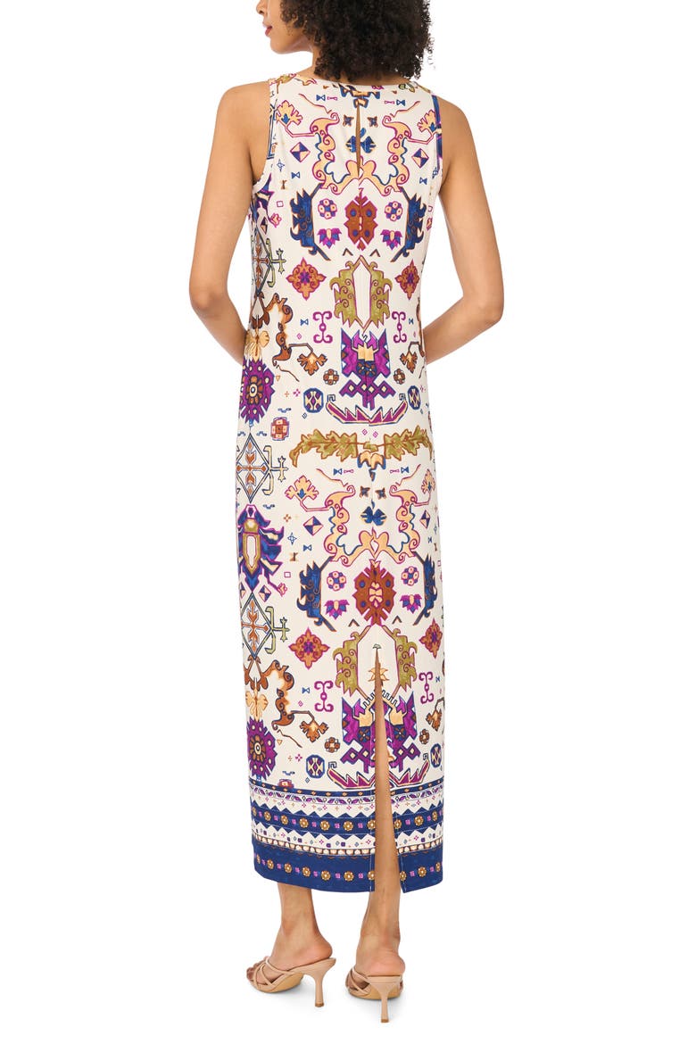 Tie Print Sleeveless Maxi Dress, Alternate, color, NEW IVORY