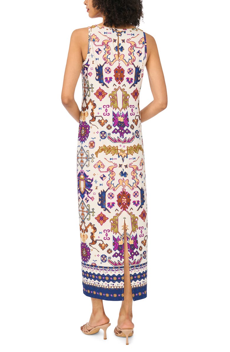 Vince Camuto Tie Print Sleeveless Maxi Dress, Alternate, color, New Ivory