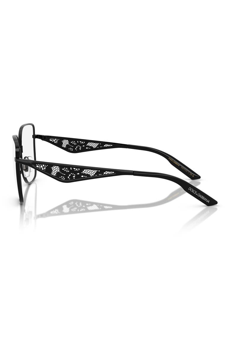 56mm Square Optical Glasses, Alternate, color, BLACK