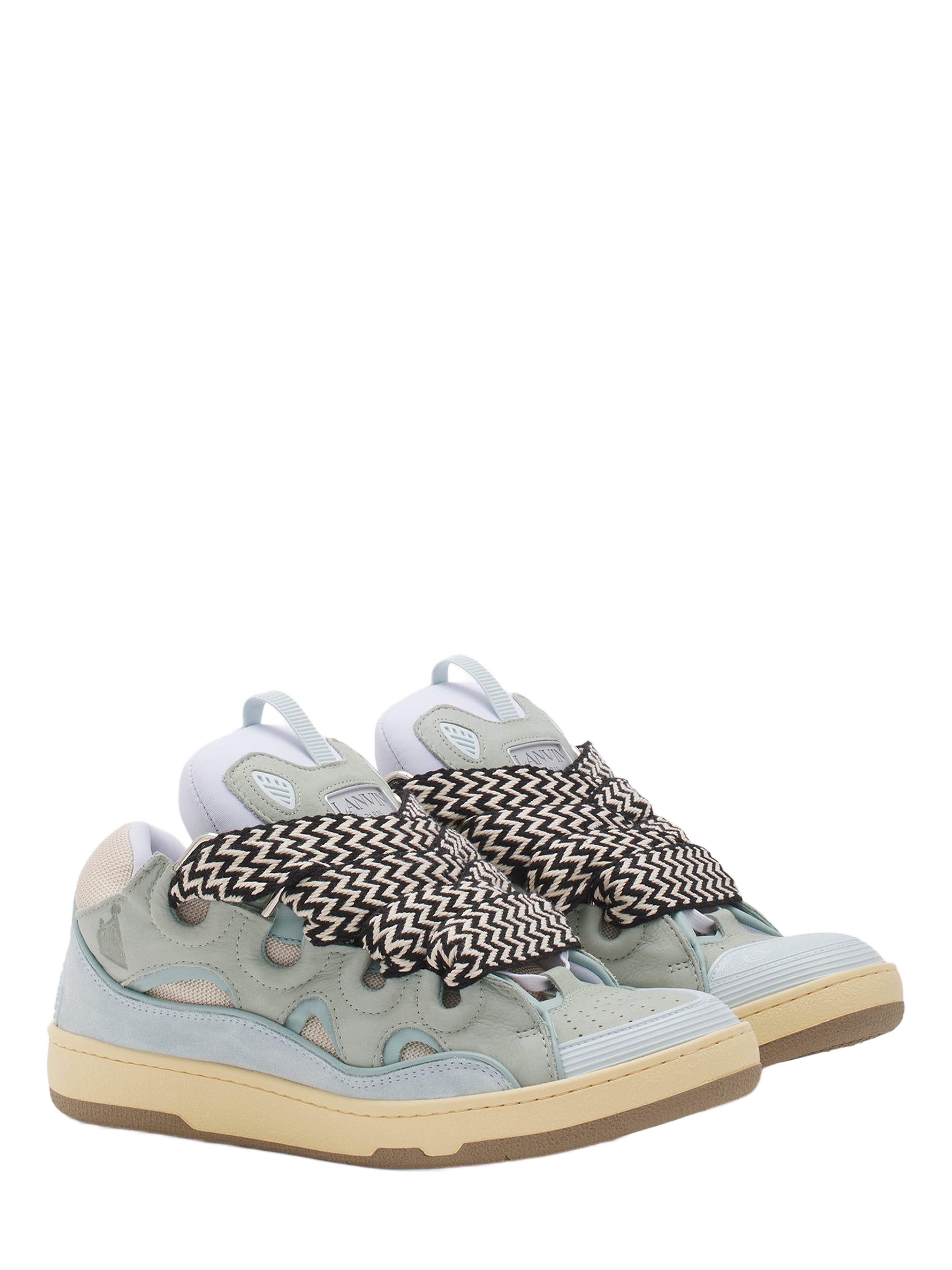 LEATHER CURB SNEAKERS, Alternate, color, PALE BLUE