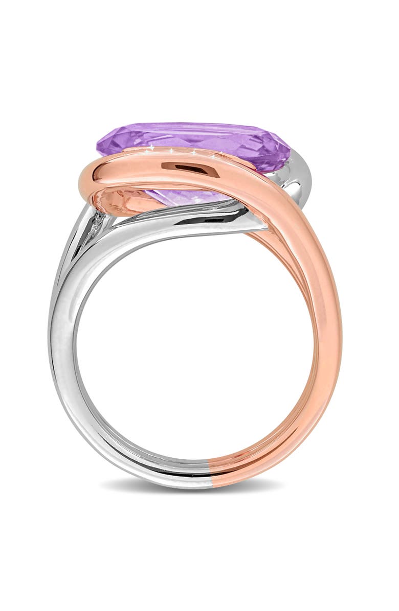 Julianna B. Pink Amethyst Ring Two-Tone Sterling Silver, Alternate, color, Pink Amethyst