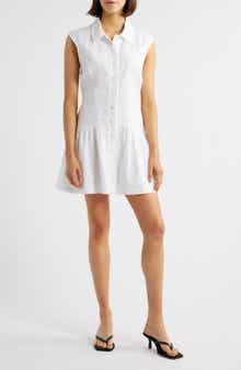 FRAME The Day Drop Waist Linen Dress