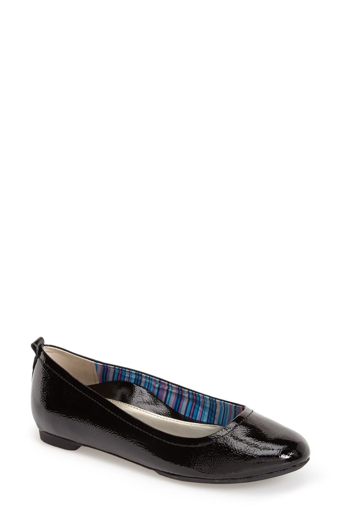 Aetrex 'Erica' Patent Leather Ballet Flat, Main, color, 
