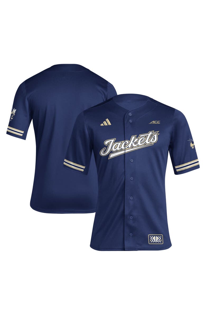 adidas Men's adidas Navy Georgia Tech Yellow Jackets Reverse Retro Replica Baseball Jersey, Alternate, color, Navy