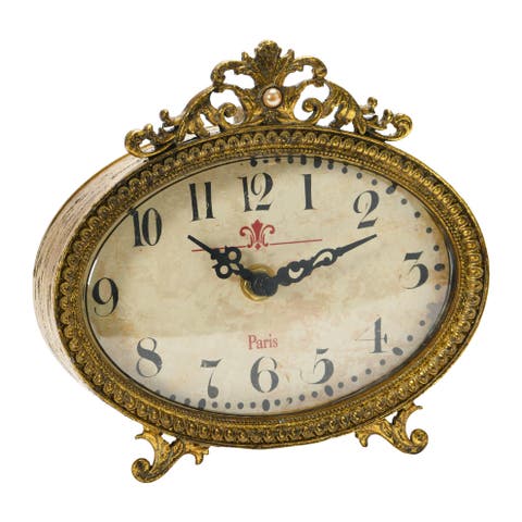 Decorative Antiqued Mantel Clock