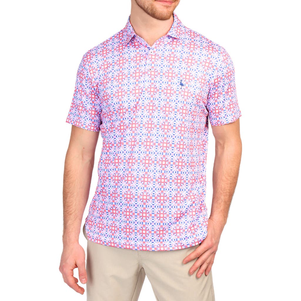 Tailorbyrd Kaleidoscope Print Performance Polo