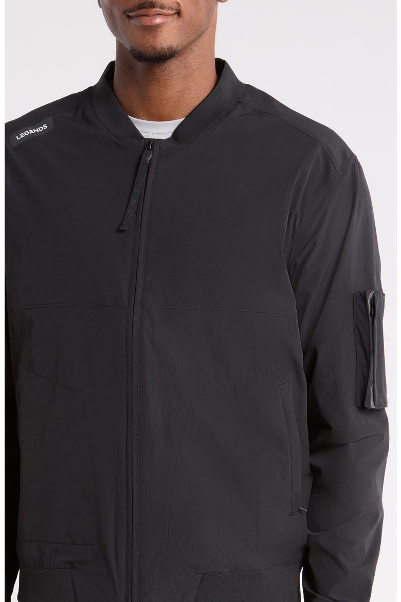 Carson Performance Bomber Jacket, Alternate, color, BLACK