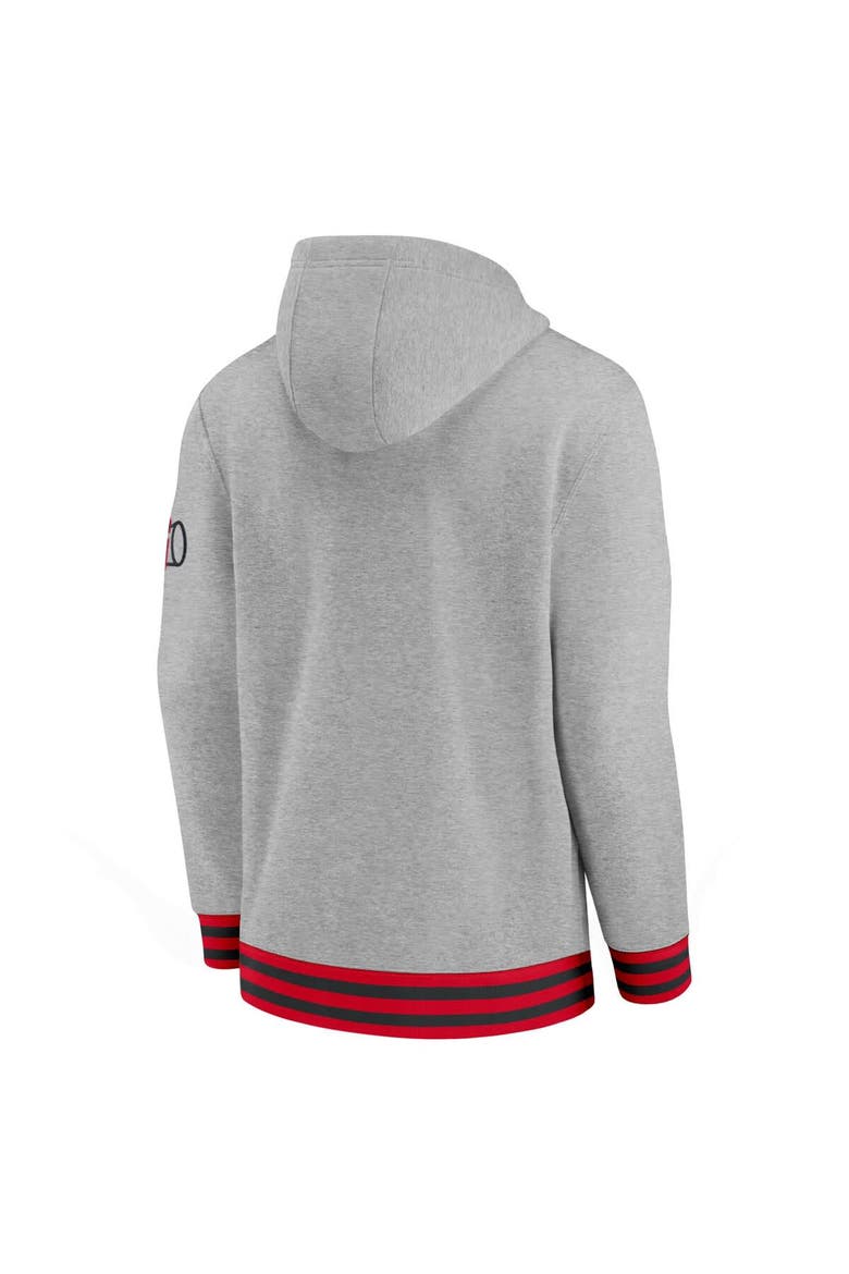 Men's Nike Heather Gray Georgia Bulldogs Legacy Retro Pullover Hoodie, Alternate, color, Heather Gray