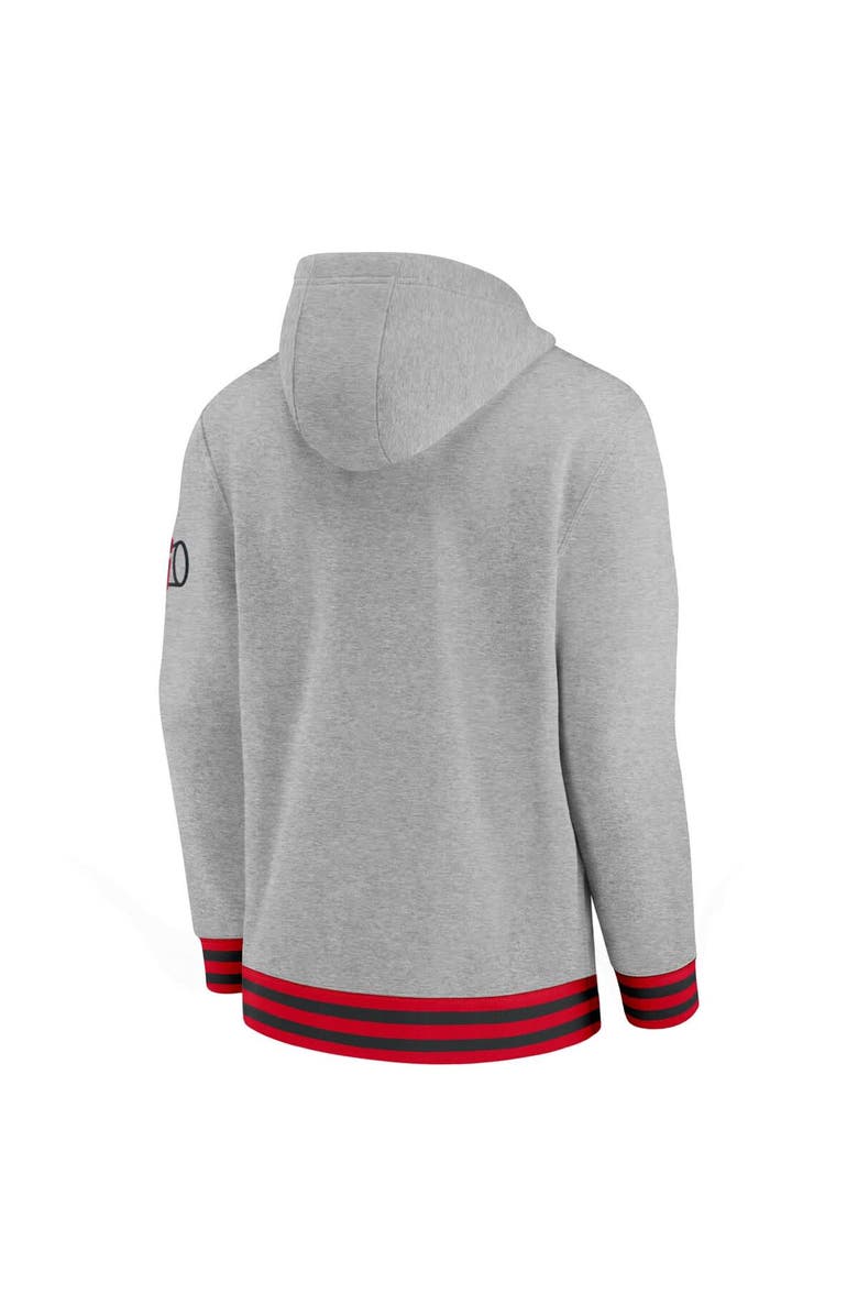 Nike Men's Nike Heather Gray Georgia Bulldogs Legacy Retro Pullover Hoodie, Alternate, color,