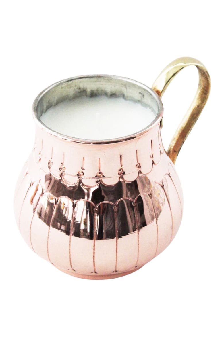 Vintage French Inspired Copper Apple Blossom Candle, Main, color, Copper