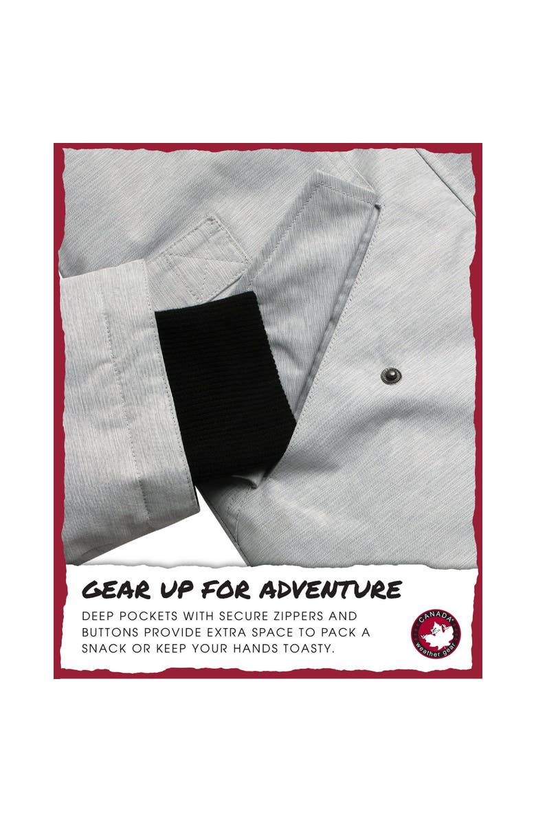 CANADA WEATHER GEAR Girls' Winter Faux Fur Lining Ski Jacket, Alternate, color, Heather Grey