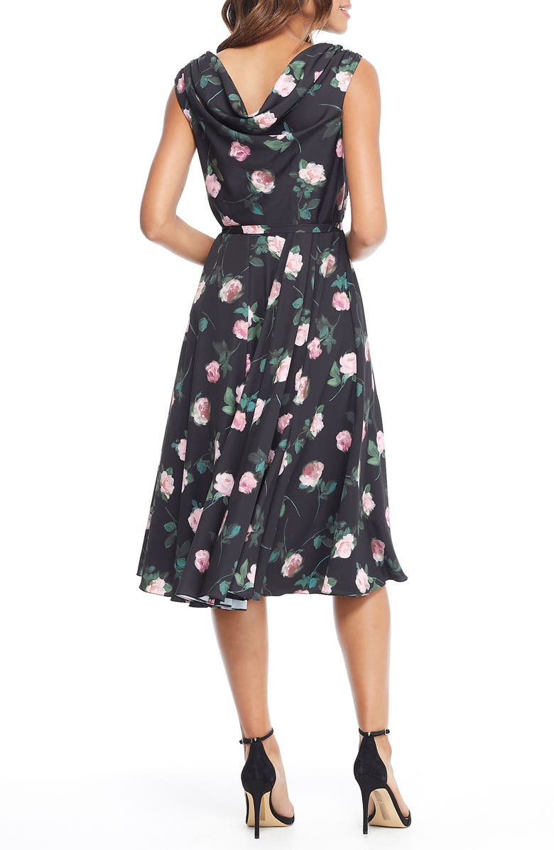 Gal Meets Glam Collection Sadie Cowl Back Satin Dress, Alternate, color,