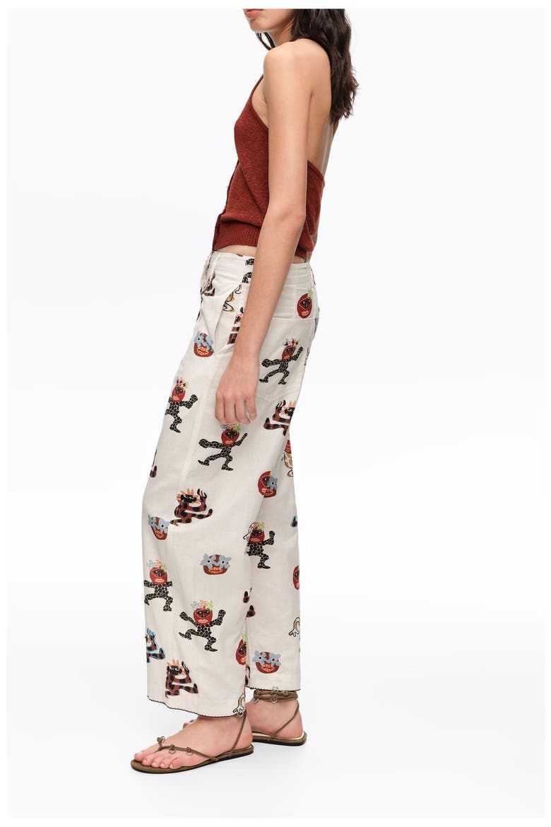Samba Barrel Trousers With Decorative Stitching, Alternate, color, SAMBA
