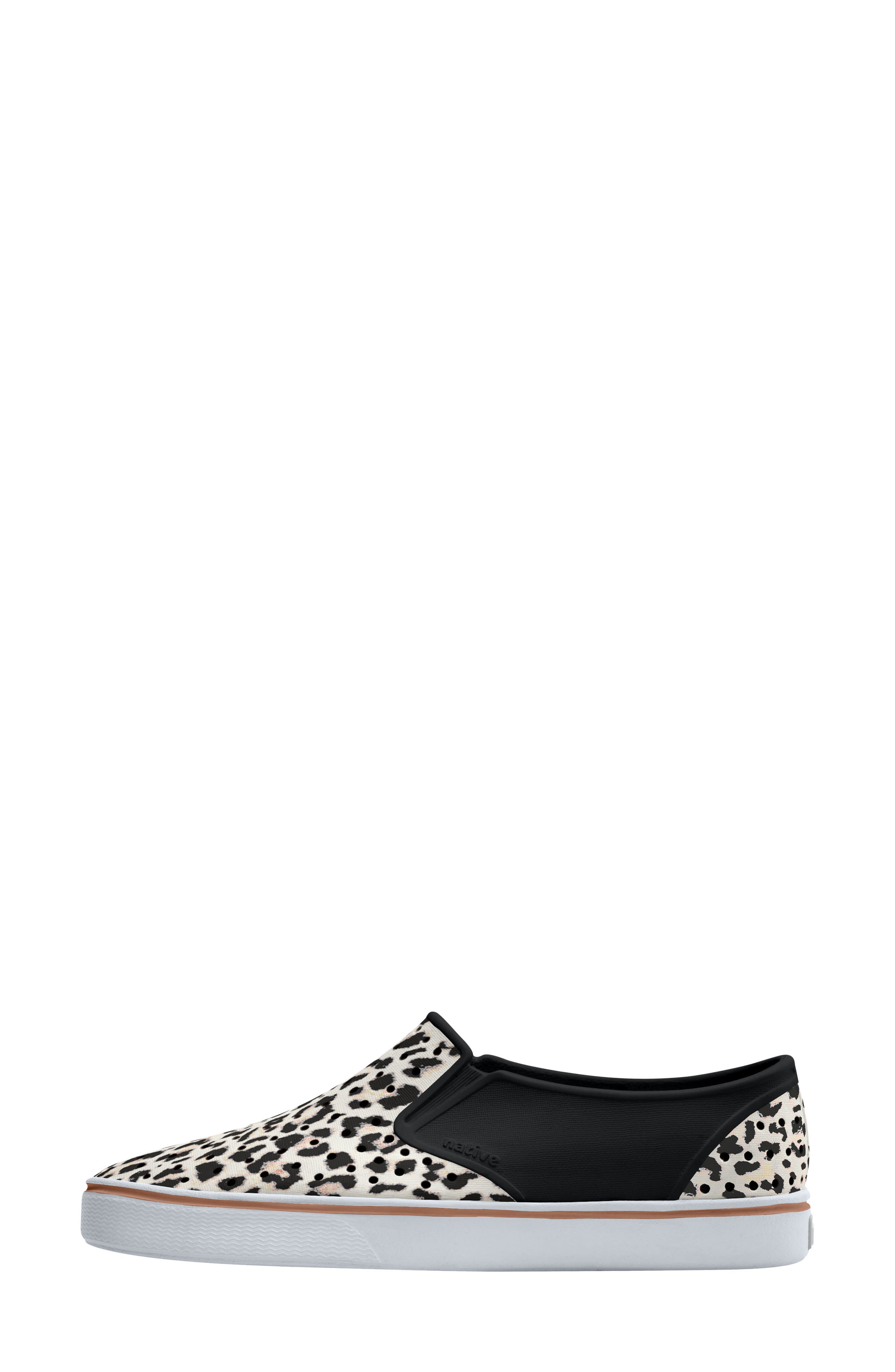 Miles Wanderfoam Slip-On Sneaker, Alternate, color, JIFFY BLACK/ WHITE/ LEOPARD