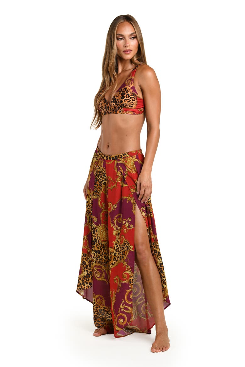 Wide Leg Cover-Up Pants, Alternate, color, ROUGE