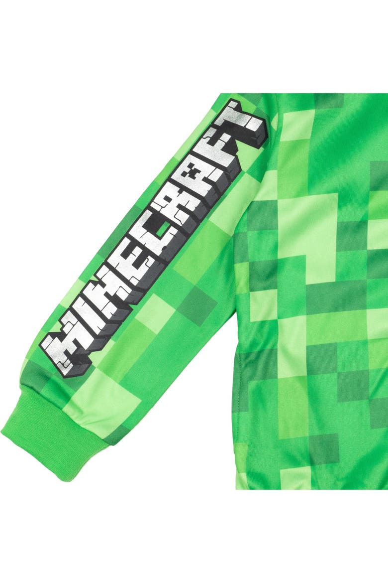 Fleece Zip-up Hoodie (toddler, Little Kid & Big Kid), Alternate, color, Creeper Mask Green