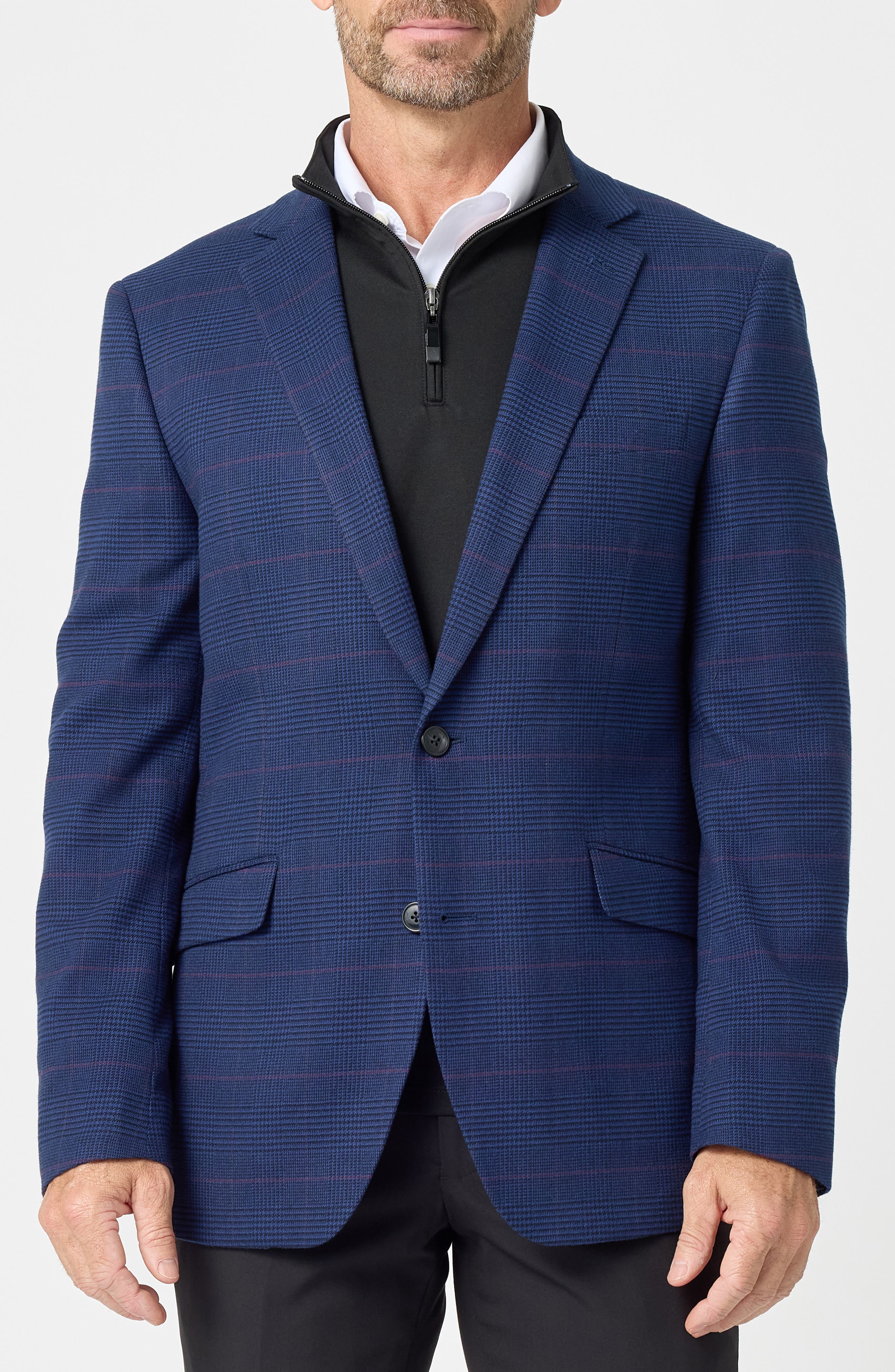 Plaid Stretch Sport Coat
