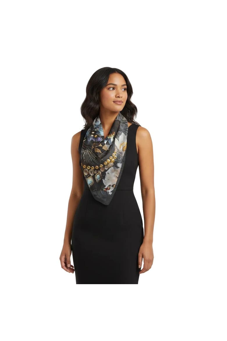 Dusk's Crystal Guardian Extra Large Silk Scarf, Alternate, color, Multicolor