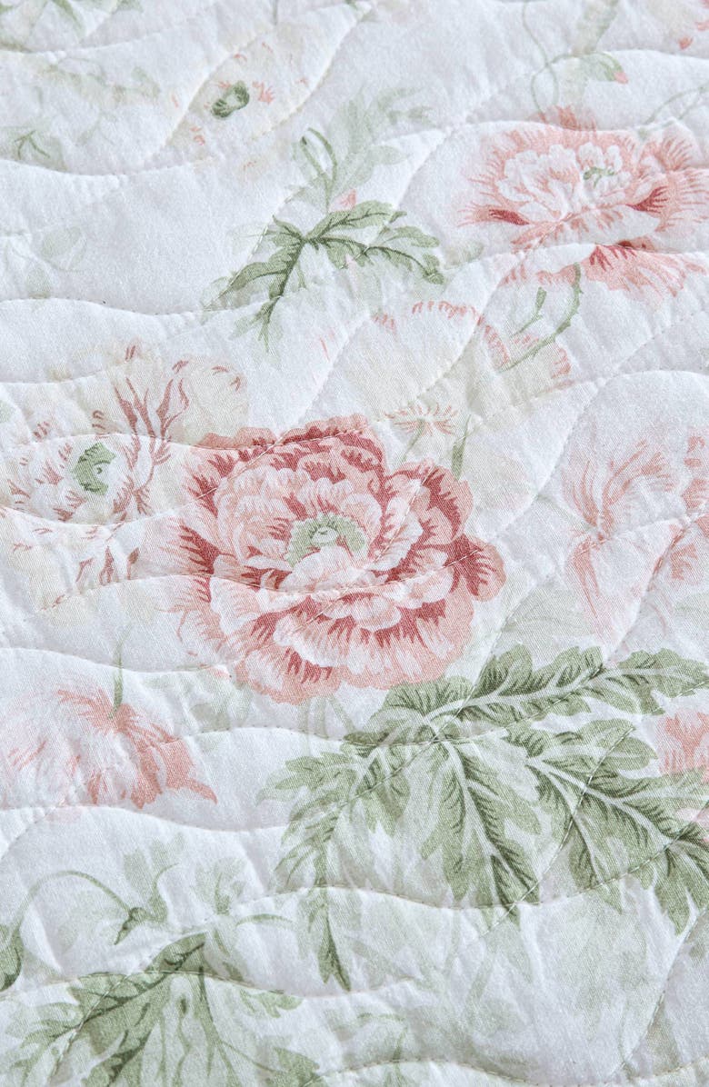 Laura Ashley Lindy Botanical Cotton Duvet Set, Alternate, color, Pink Green