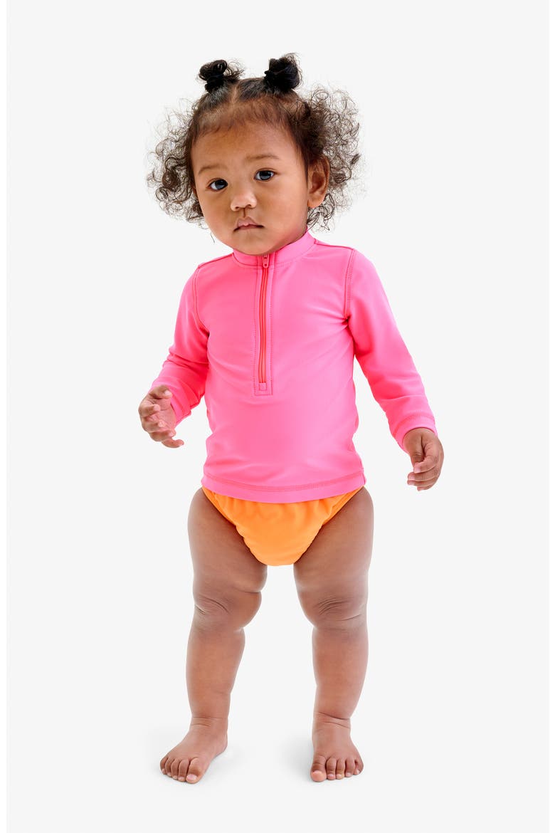 Long Sleeve Rashguard, Alternate, color, BRIGHT AZALEA