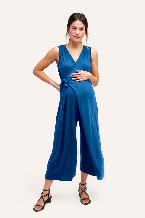 Francesca Maternity & Nursing Cropped Jumpsuit