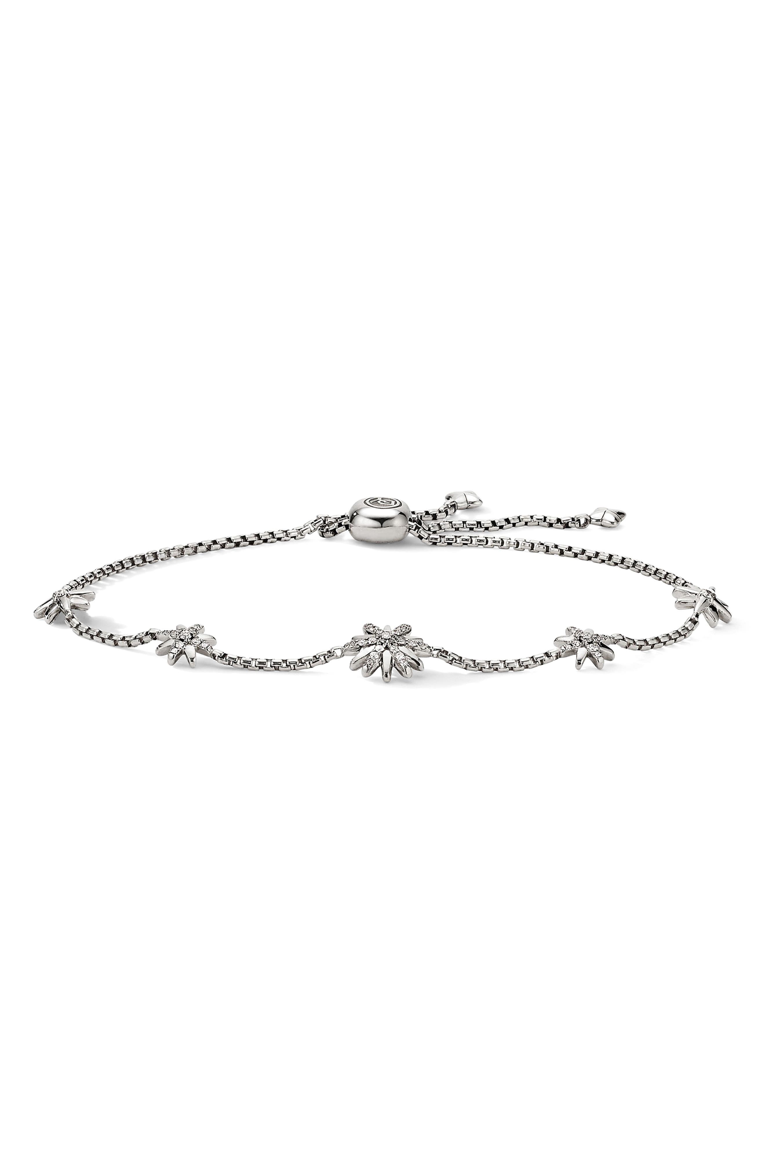 David Yurman Petite Starburst Station Chain Bracelet in Sterling Silver ...