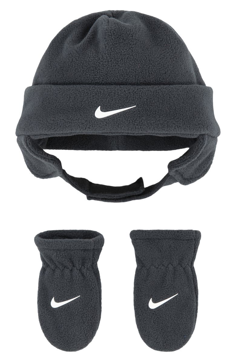 Nike Swoosh Fleece Cap & Mittens, Main, color,