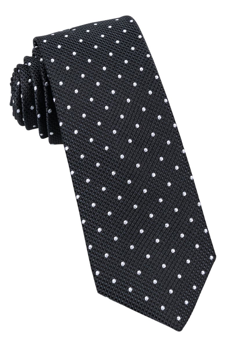 W.R.K Classic Dot Silk Tie, Main, color, Black