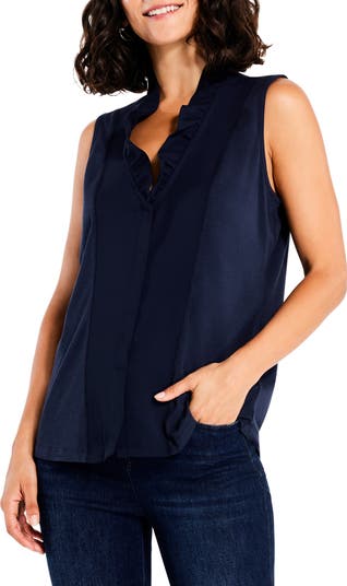(取寄) ニックゾー レディース ラッフルド アラウンド タンク NIC+ZOE women Ruffled Around Tank Dark Indigo 1 Ruffled Around Tank | NIC+ZOE
