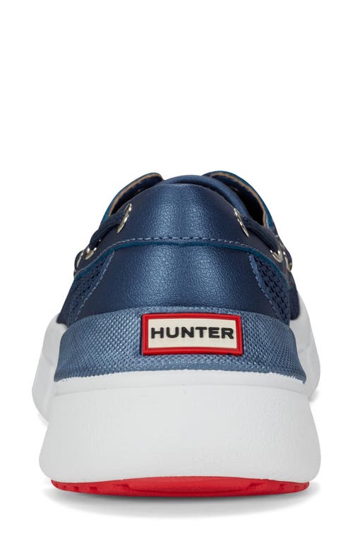 Hunter Sasa Boat Shoe In Blue