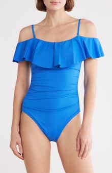 La Blanca Convertible Ruffle One-Piece Swimsuit