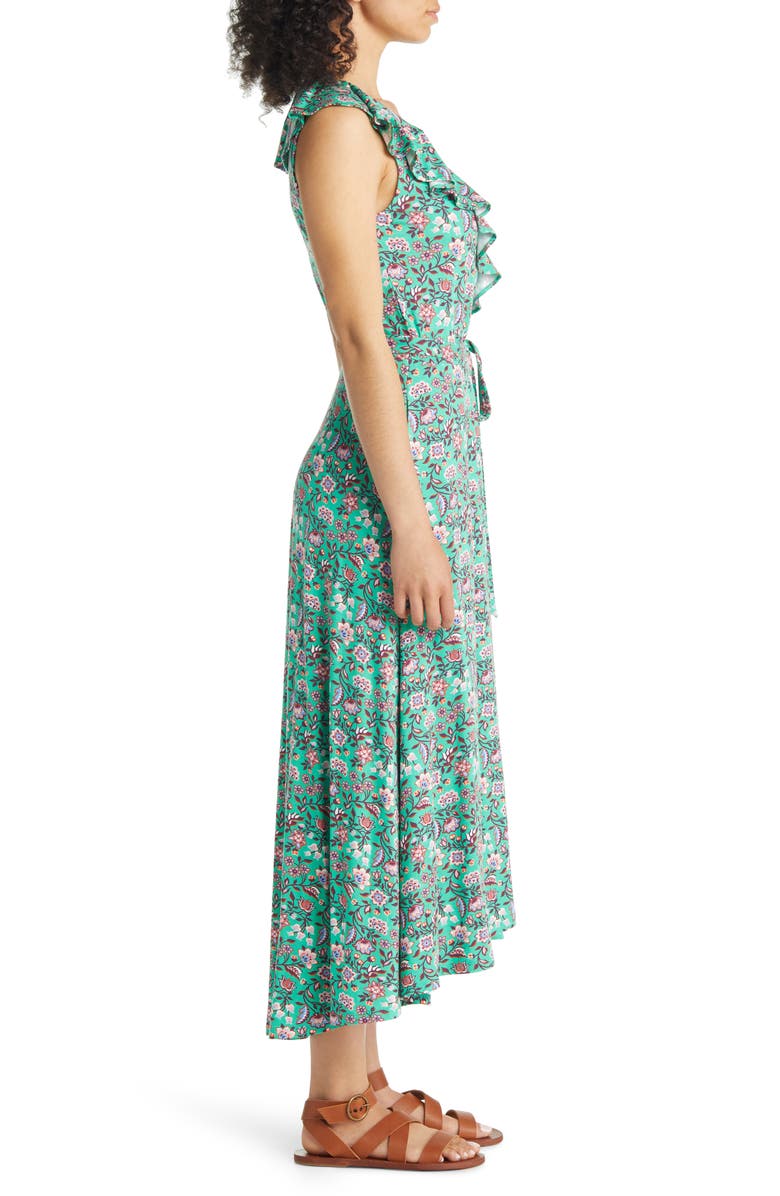 Boden Floral Print Jersey Wrap Maxi Dress, Alternate, color, 