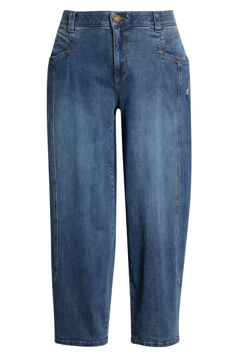 High Waist Ankle Barely Barrel Jeans, Alternate, color, MID BLUE ARTISANAL